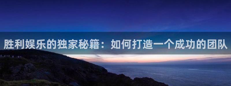 长征娱乐平台：胜利娱乐的独家秘籍：如何打造一个成功的团队